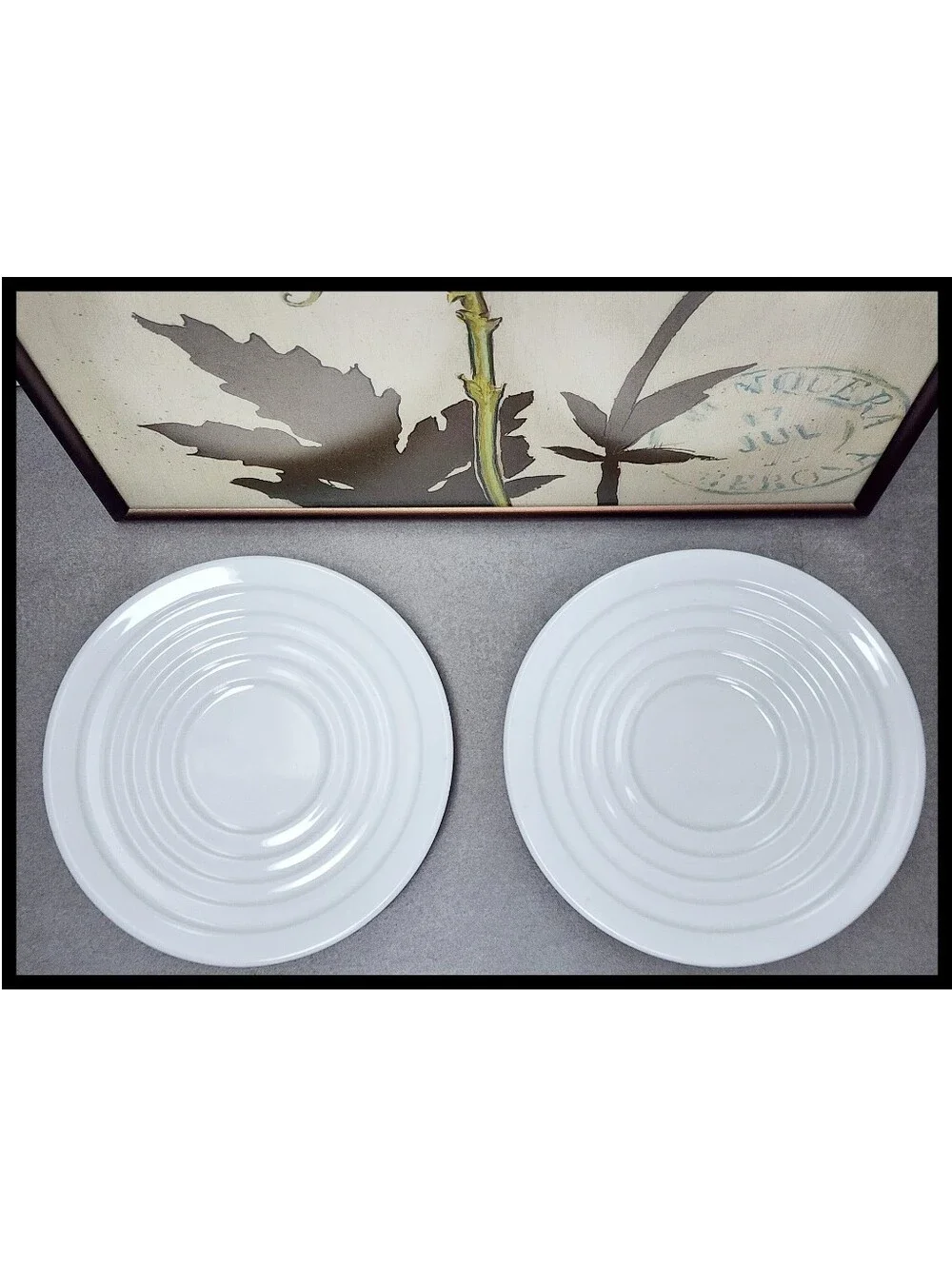 Frank Lloyd Wright Guggenheim White Cup Saucer Set Of 2 Henrikson Vintage 1998